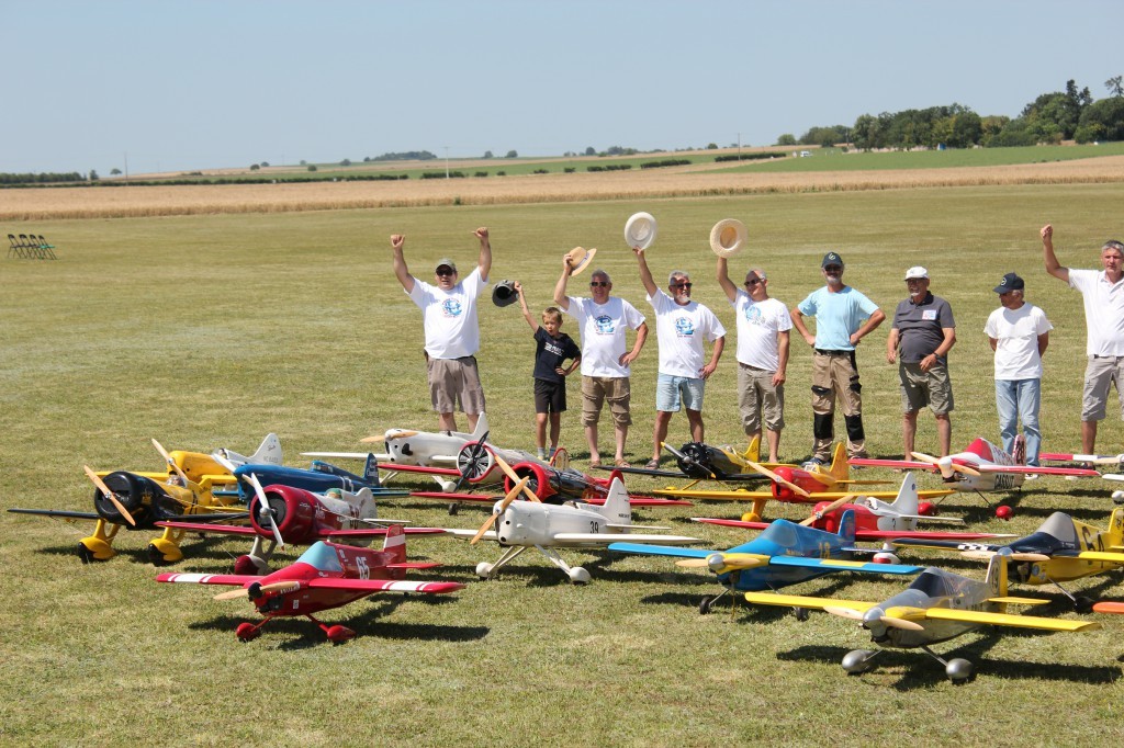 photo de groupe avec les pilotes